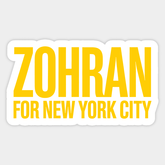 Zohran for New York City Sticker by CreativeSage